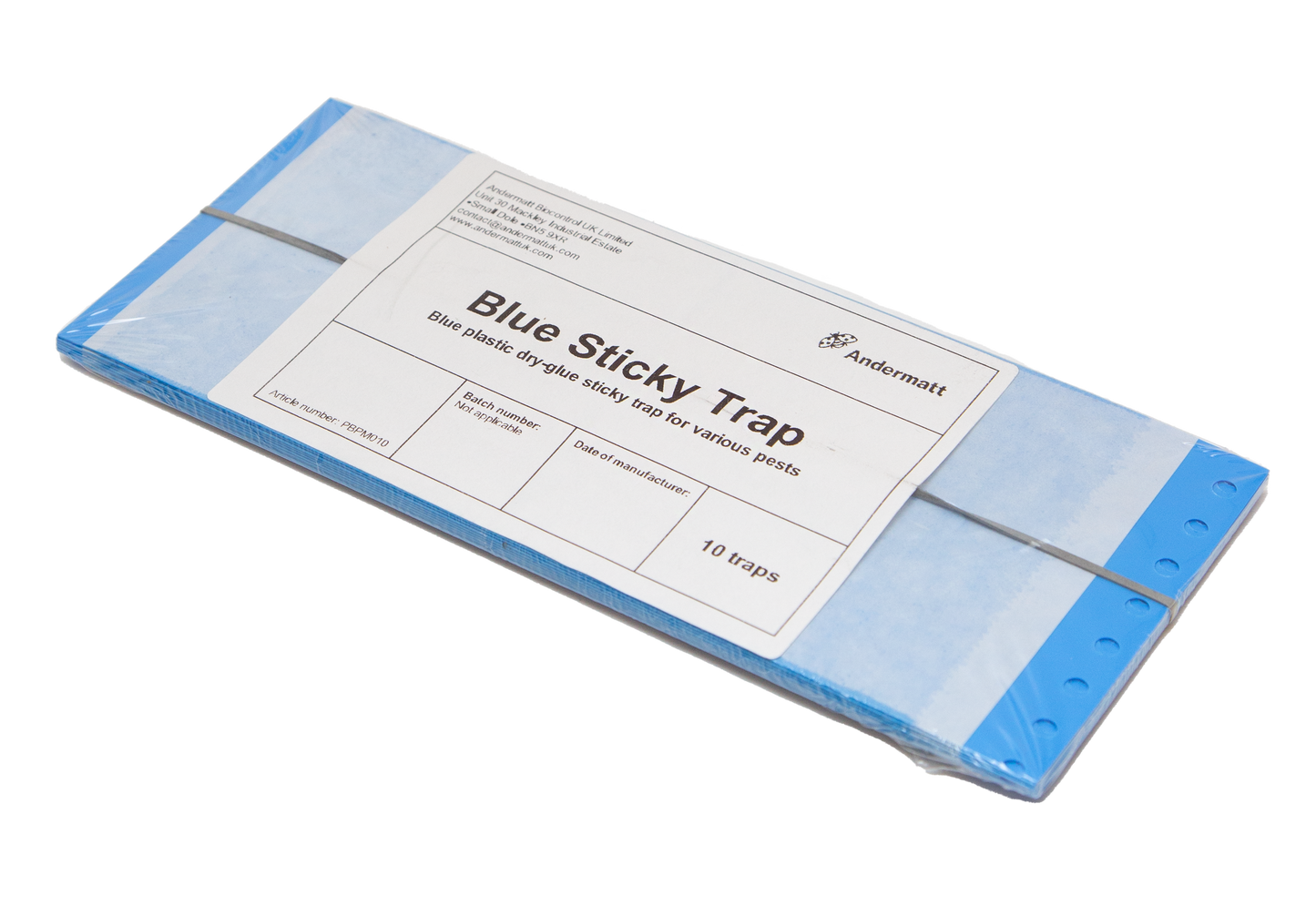 Blue dry glue sticky trap