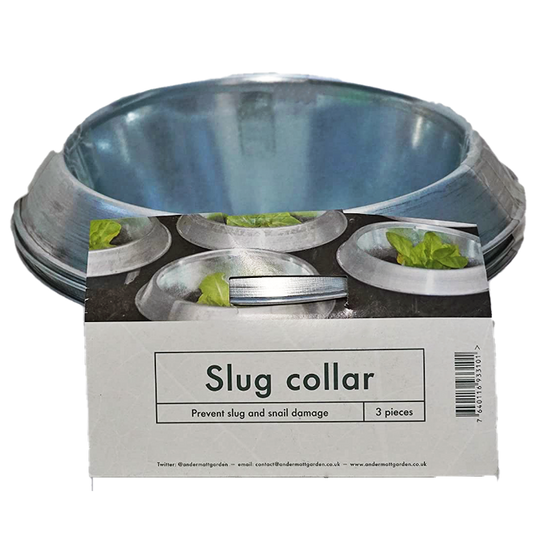 Slug collar - silver metal (x3) x12