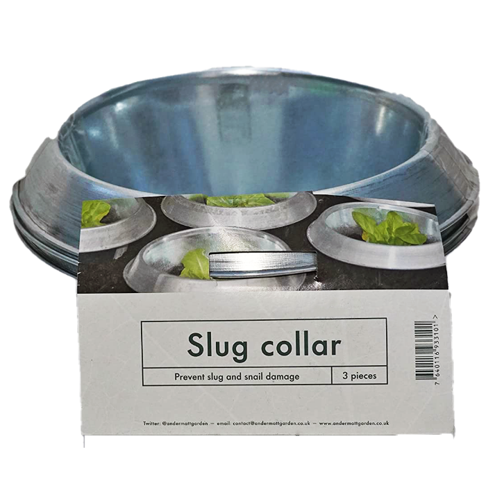Slug collar - silver metal (x3) x12